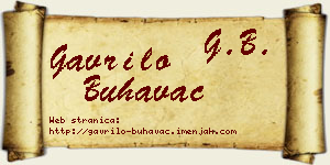 Gavrilo Buhavac vizit kartica